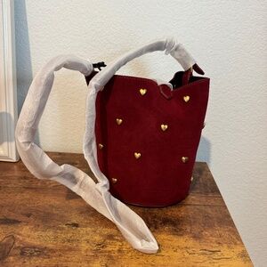 Rebecca Minkoff Small Heart Bucket Purse - Cayenne
